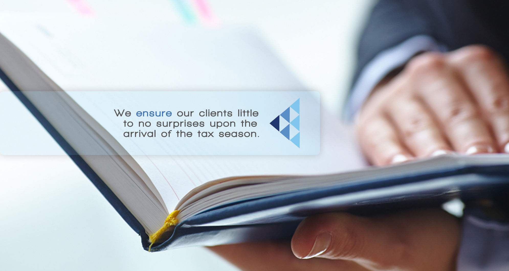 Clients reviewing tax savings